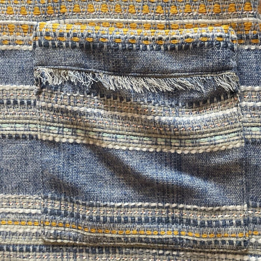 Anthropologie Akemi + Kin $148 Women's Sleeveless Tweed Shift Dress Blue Size 14 - Picture 6 of 9